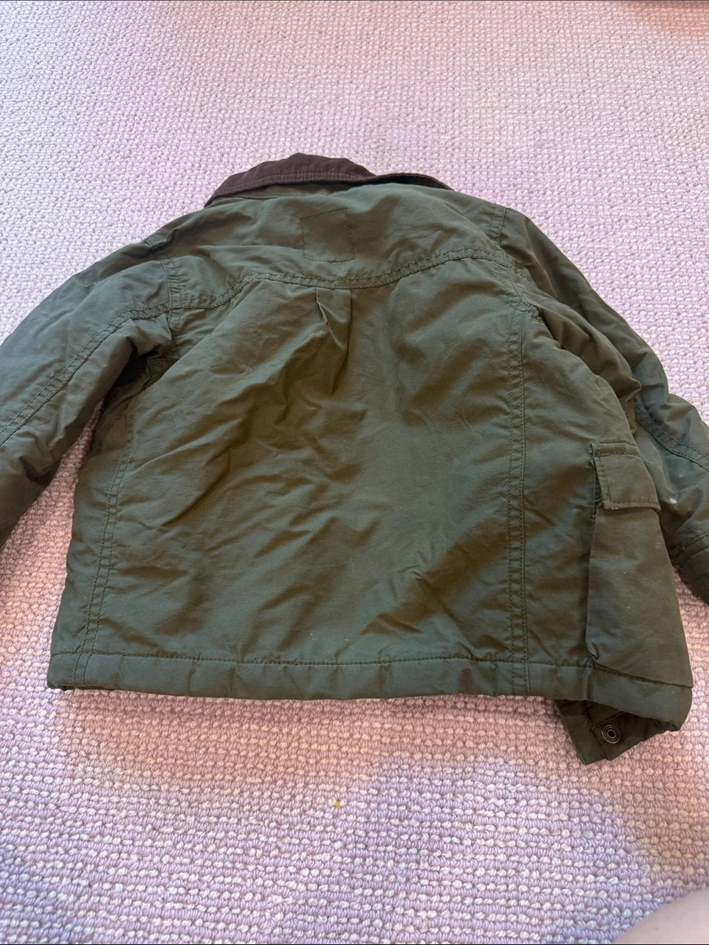 GAP Kids Green Canvas Jacket with Corduroy Collar
